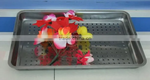 Stainless steel tray for meat and seafood