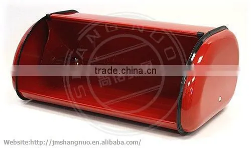 Red color Coated Bread Bin