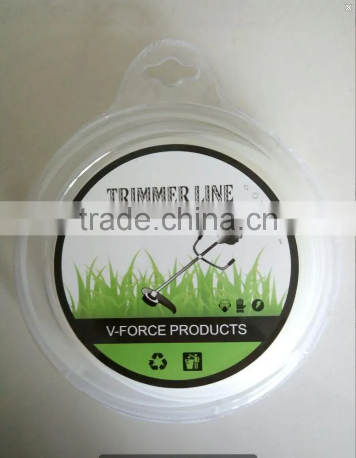 2.4mm Blister packing Grass Trimmer spare parts Trimmer Line