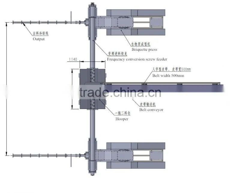 high production capacity palm fiber briquette making machine KJY-1000 with stable delivery time made in China