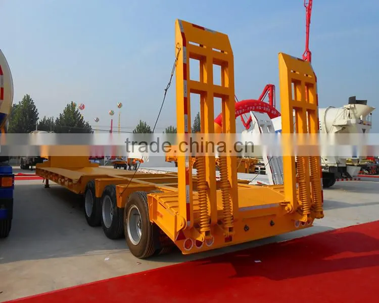Low price excavator truck trailer 3 axle low bed semi trailer