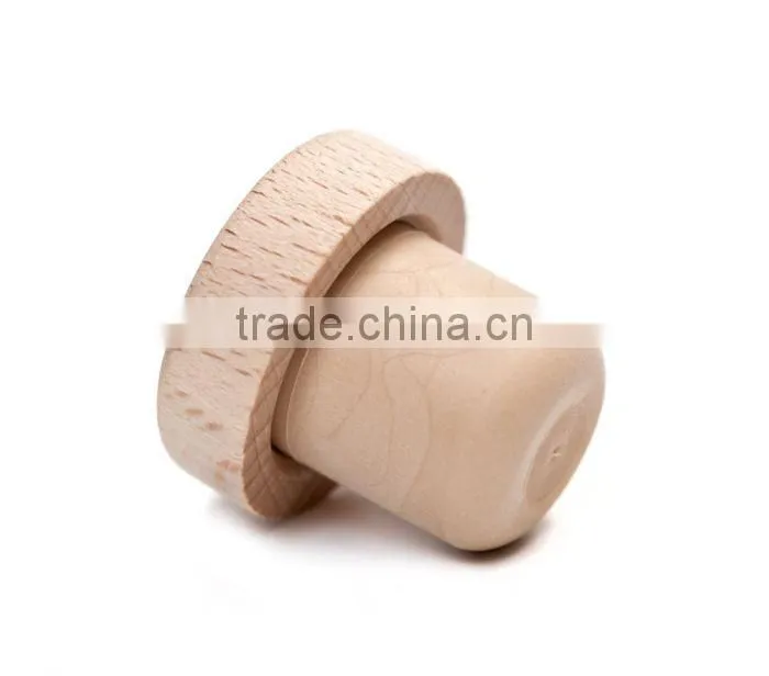 T shape synthetic cork wooden bottle stopper manufacuturer