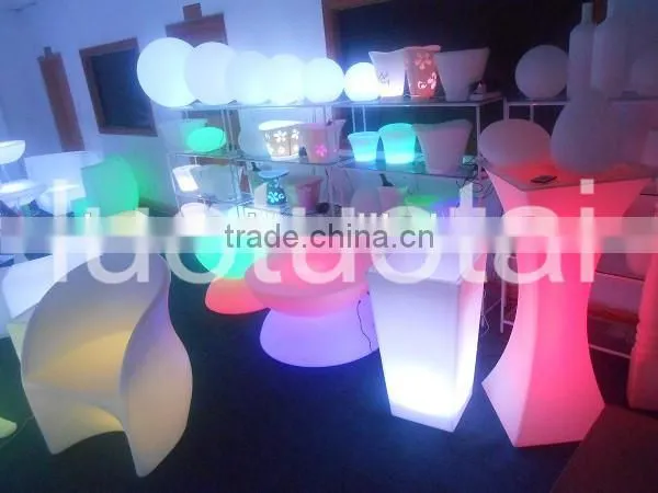 PE plastic LED Bar Chair with 16 color change