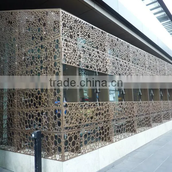 Outdoor Curtain Wall Aluminium Decorative Perforated Metal Panel