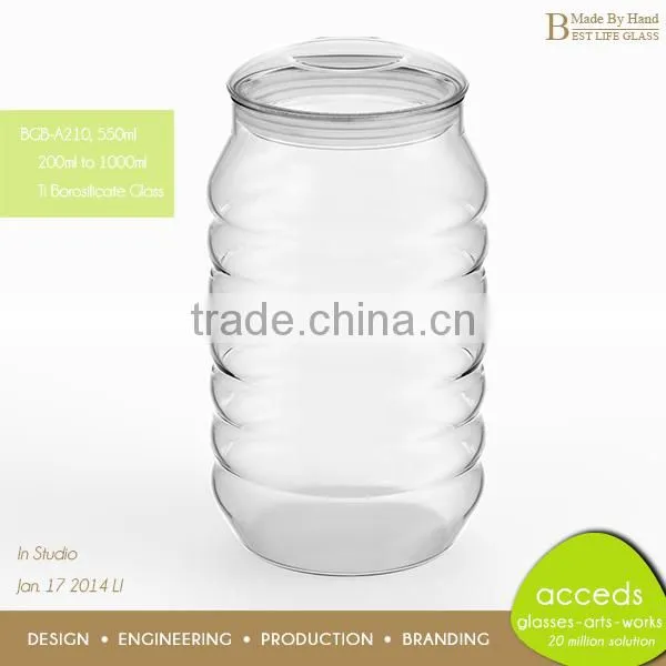 Personalized Round Shape Borosilicate Glass Candy Jar