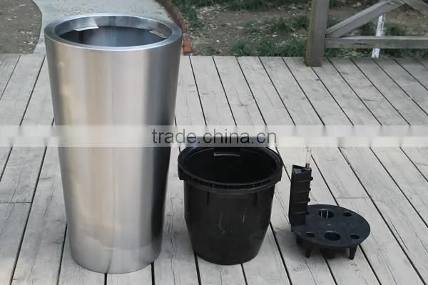 FO-9066 Garden Stainless Steel Self- Watering Planter