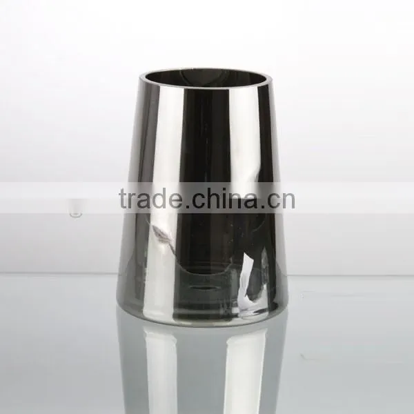2-tier hand made top grade home decor color electroplate glass vase style