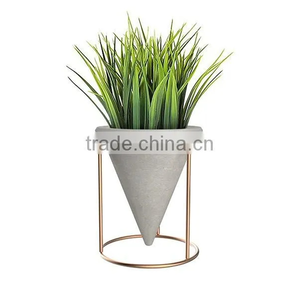 FDA food safe antique cement planter cone decoration concrete fruit dish