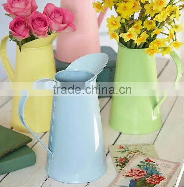 Plant stand Decorative Round Planters Color Painted Metal Flower Pot