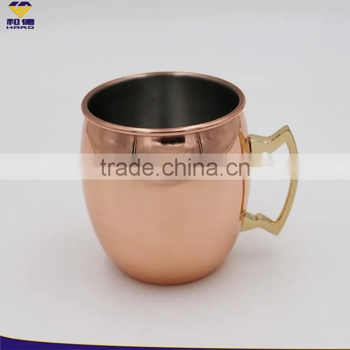 OEM And ODM 350 ml SS Moscow Mule Copper Mug With 1 Color Logo