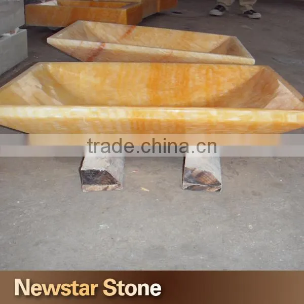 Chinese various design square natural stone sink for garden