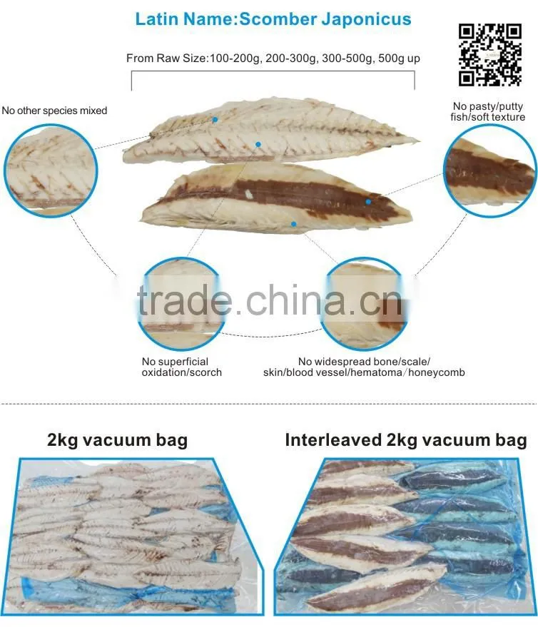 Precooked Mackerel Filet For Canned Mackerel