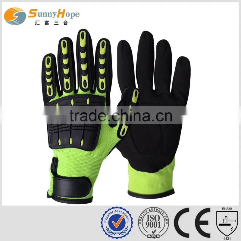 Sunnyhope mechanical work gloves safety working gloves TPR gloves