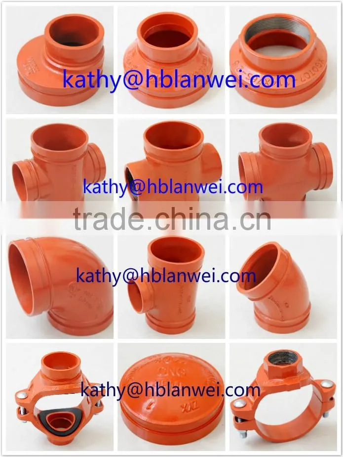 UL FM CE Cast iron pipe grooved fittings