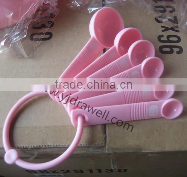 MS-5822 Set Of 6 plastic measuring spoon set with Easy Open Ring