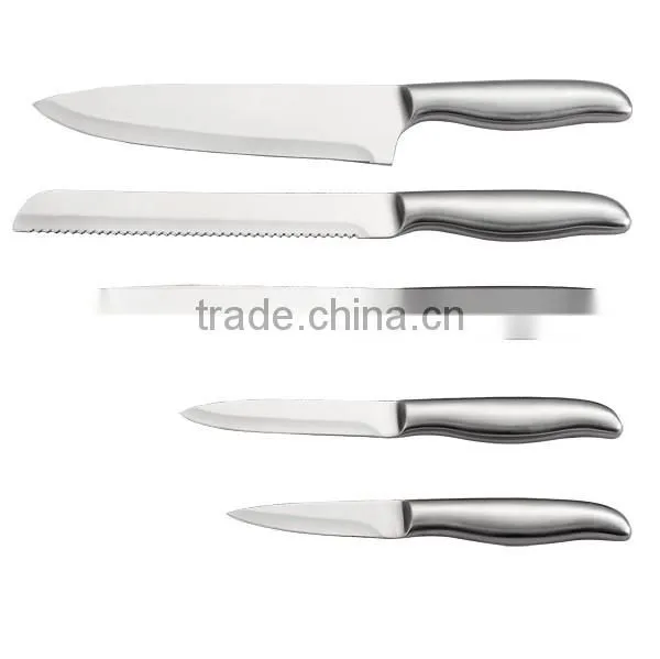 Full stainless steel kitchen knife set with Anti slip handle