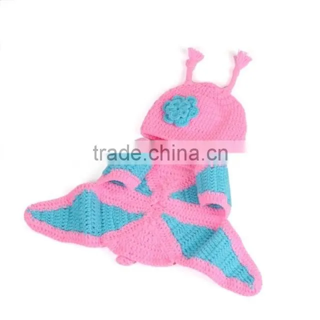 Photo Prop Knitted Baby Set Clothing Butterfly Shape Baby Clothing Sets