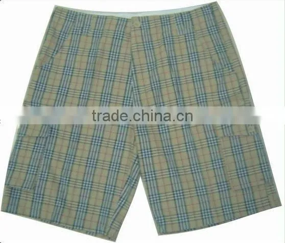 Summer In-Stock Mens Check Bermuda Stocks BU-090A