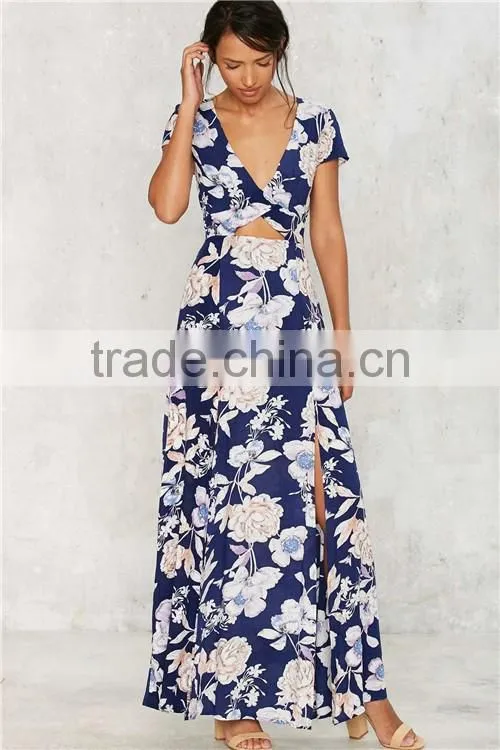 2017 Fashion latest designer one piece long styles maxi dress
