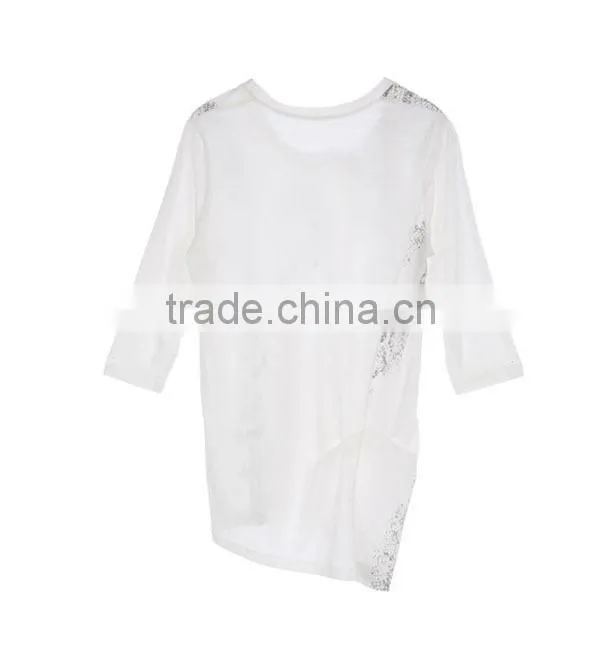 New arrival fashion national pullover rounded neck fashion blouses 2016