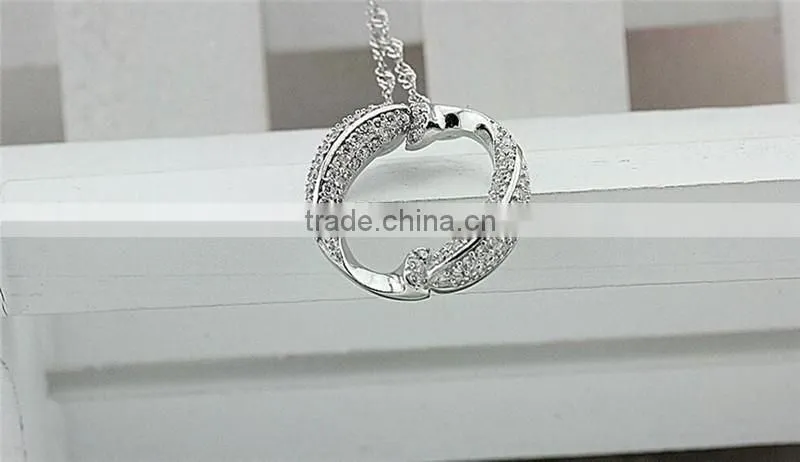 925 sterling silver jewelry necklace couple fish pendant for necklace