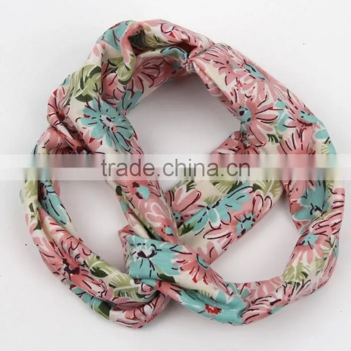F20073NCheap women elastic hariband Bohemia hair ribbons