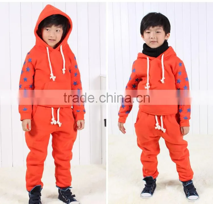 thermal fleece kids clothes hoodie and pants