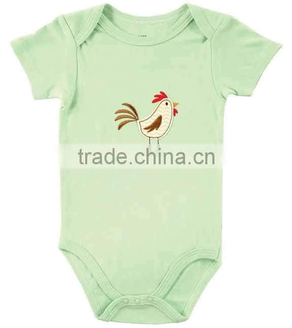 Unisex applique bee summer wear short sleeve wholesale pattern custom made infant cotton baby romper