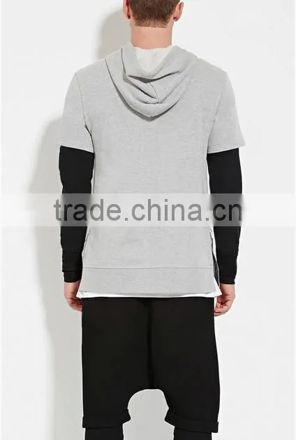 fashion mens short sleeve sports hoodies