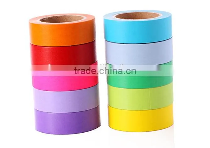 Solid Colorful Washi Deco Planner Tape