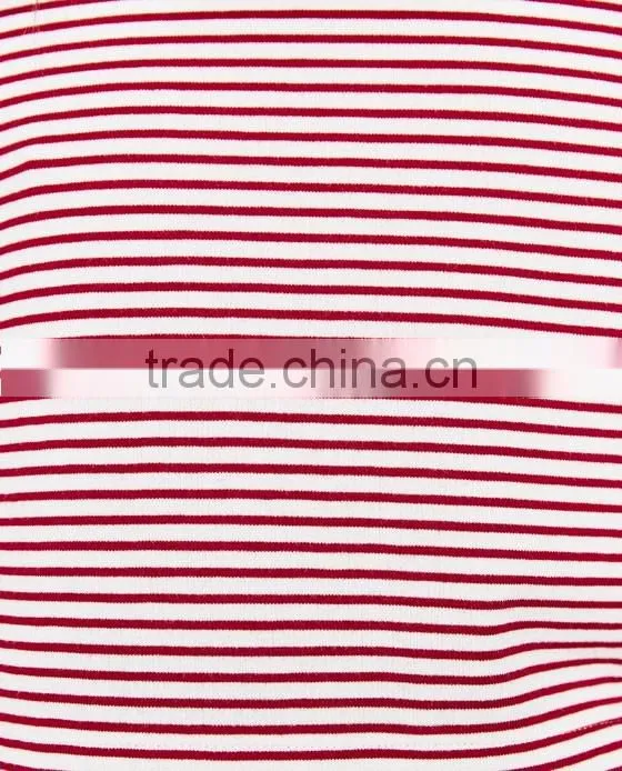 casual tops strip round-neck camiseta top