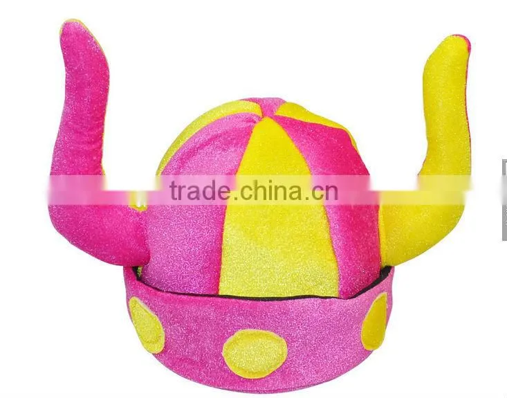 EN71 2014 comb plush world cup 2014 football fan ox horn caps and hats