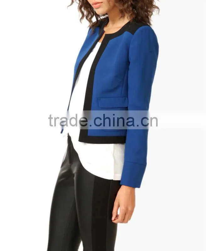 Contrast Trimmed Blazer