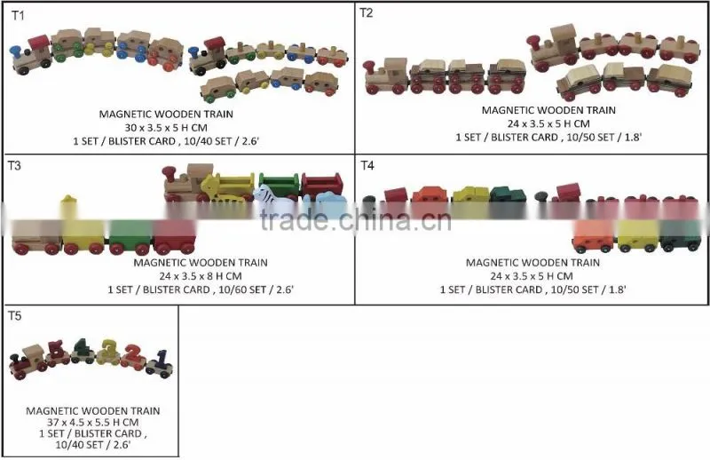 FUNNY MAGNETIC WOODEN TRAIN TOY FOR KIDS