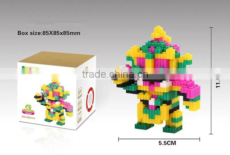 Hot Sale 3D Cartoon Figure Mode Mini Diamond Building Blocks Toys for Childrens Intelligence Development