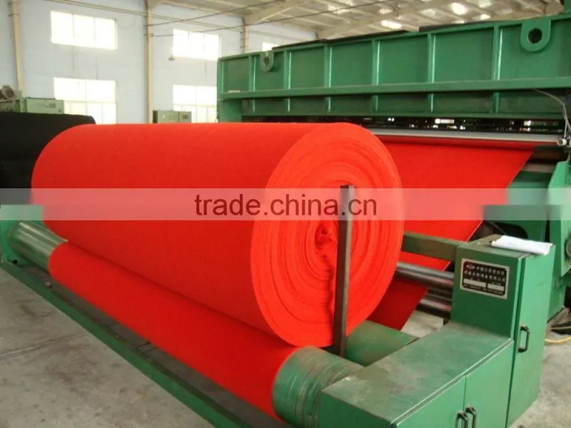 Polyester Non-Woven Needle Punch Stripe Pvc Backing Carpet China Manufacture