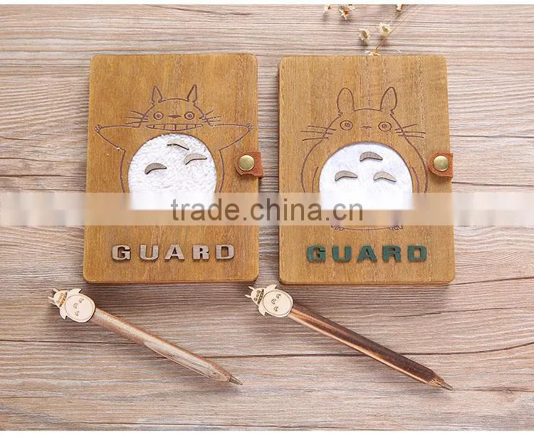 My Neighbor Totoro Cartoon Wooden Birthday Gift Anime Notebook For Student