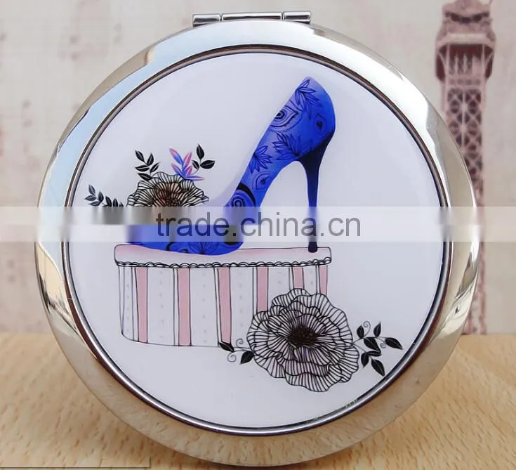 High Heel Shoe Compact Mirror Makeup X2 Magnification,DubaaFashion.com 2015