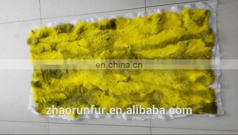 100% Real natural rabbit fur plate