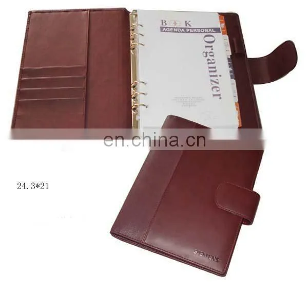 Chinese Manufacture Handmade Leather Office Notebook Folder