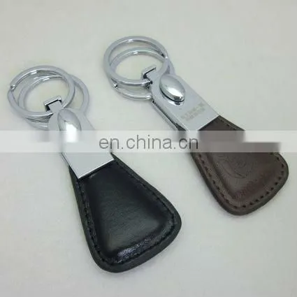 2011 metal leather keychain for promotional