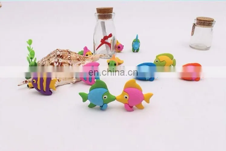 Fish Shaped Pencil Eraser Sea Animals