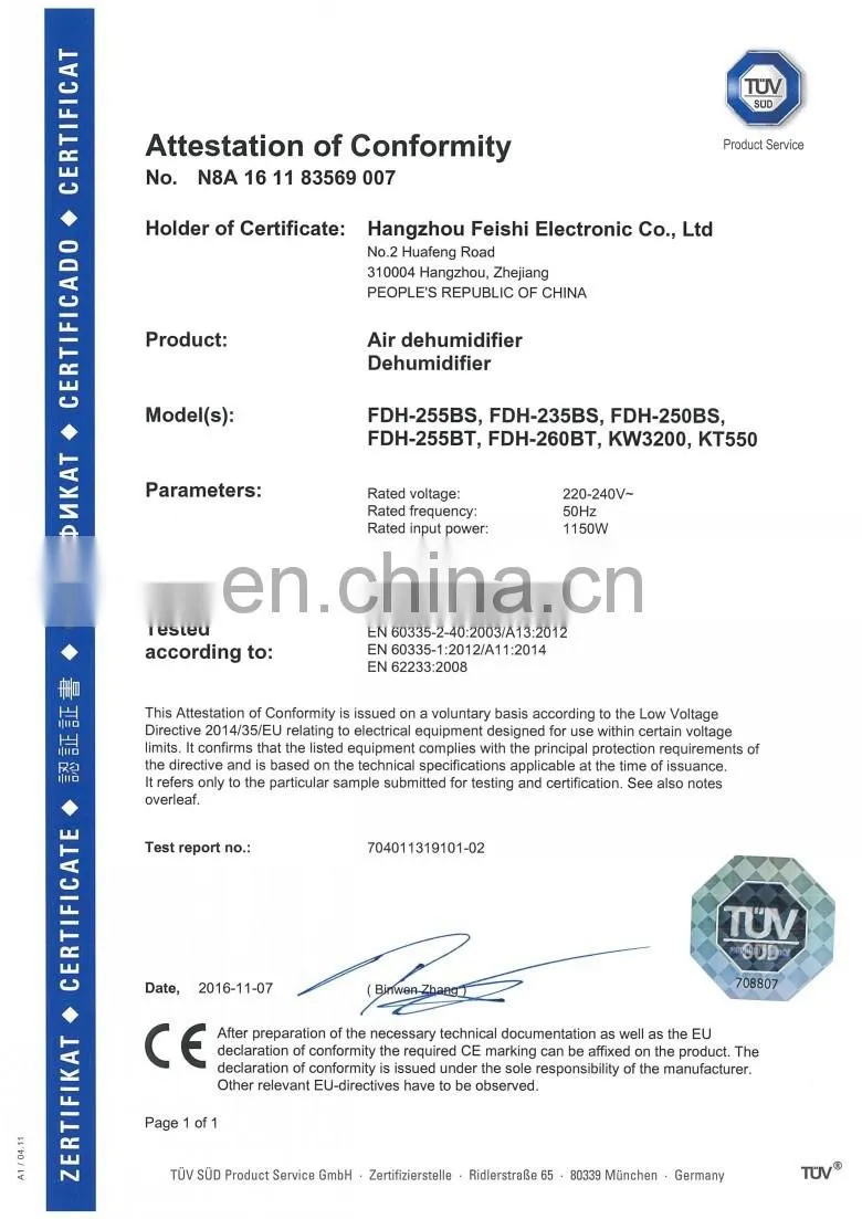 120L per day industrial dehumidifier for drying room