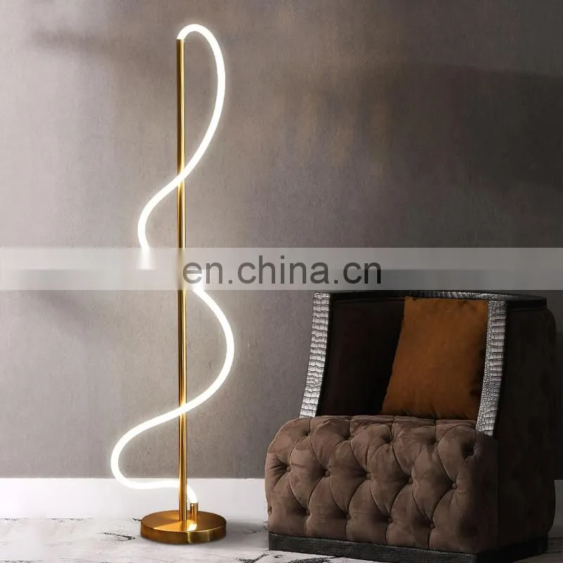 guzhen DIY metal+silicon LED tube irregular floor lamp