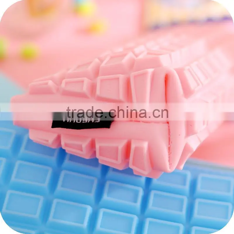 Chocolate shape Custom pencil bag fancy zipper lock pencil bag