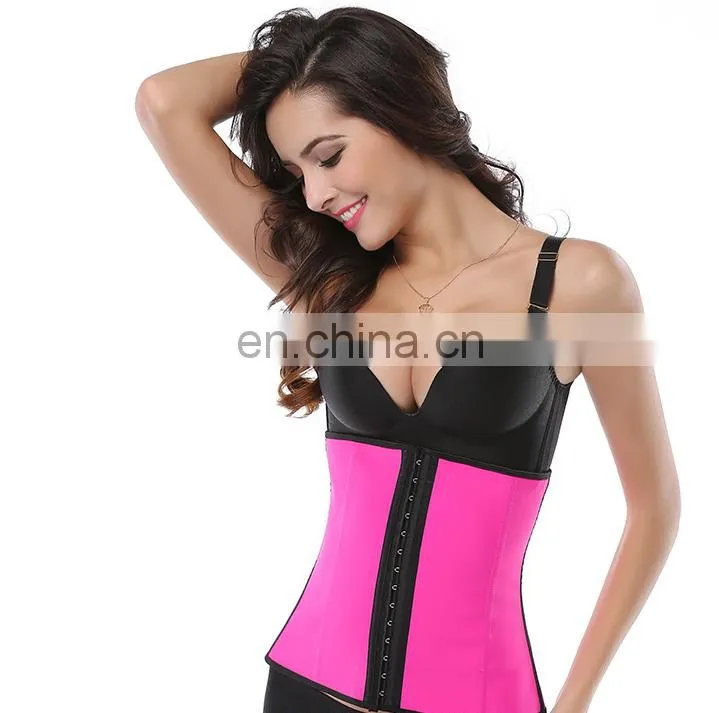 Adjustable Sexy Steel Bone Red Mature Women Body Latex Sliming Waist Training Corset