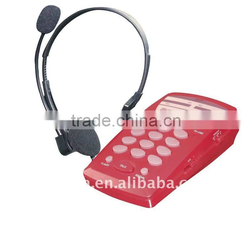 corded headset telephone instrument