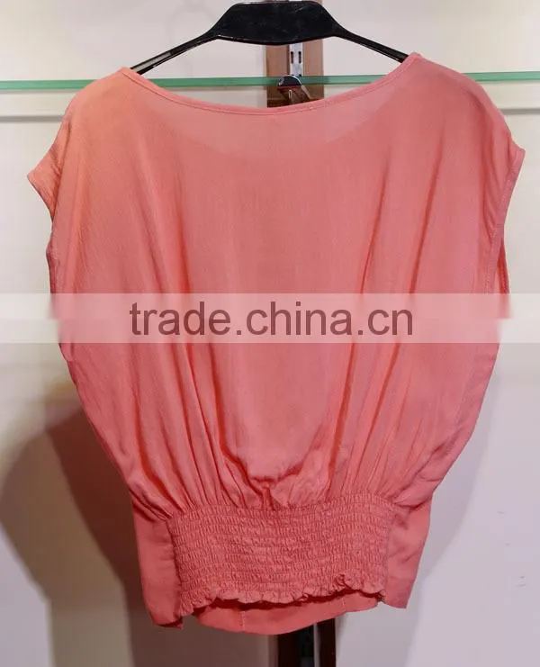 high-waisted casual staple rayon ladies top