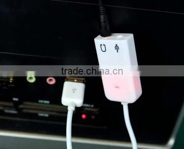 USB External Virtual 7.1 Channel Audio 3D Sound Card Adapter With Cable
