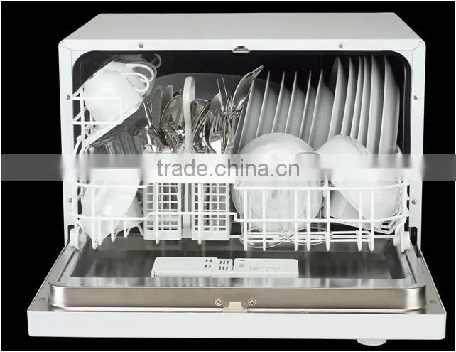 6 sets tabletop mini dish washer with drawer design